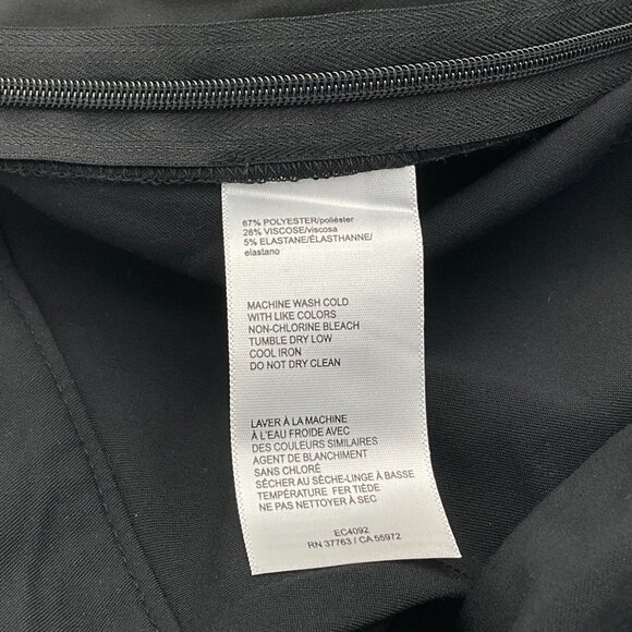 Rafaella Classic Fit Black Loop Trim Shorts Side Zip Side Pockets Pleats 14 NWT - Picture 9 of 10